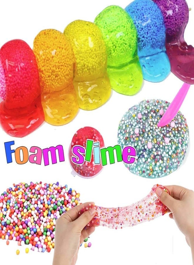 Firstly Traders Combo of 6 Crystal Slime with Free Glitter and Modelling Clay Tools for Kids Boys and Girls Age 3+ Years Transparent Magic Mud Surprise Gift - Image 5